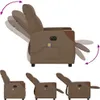 Massagesessel Elektrisch Braun Stoff, Klassische Sessel Produktbild-Vorschau 8