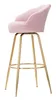 Barhocker Küche mit Blumenlehne, goldene Beine, h90cm Produktbild-Vorschau 3