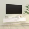 vidaXL Armoires murales TV 2 pcs. Blanc 100x30x30 cm Bois Voir les images du produit 2