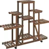 vidaXL Stojak na kwiaty na kółkach 110x25x101 cm z litego Podgląd zdjęcia produktu 1
