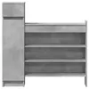 vidaXL Schuhschrank Betongrau 100,5x28x100 cm Holzwerkstoff Produktbild-Vorschau 5