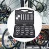 A collage of images showing bicycle parts and a tool kit. Náhled obrázku produktu