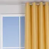 Ösenvorhang Brilliant Leinenoptik einfarbig gelb 140x245cm Produktbild-Vorschau 1