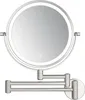 A wall-mounted makeup mirror with LED lighting and an adjustable arm. Produktbild-Vorschau