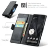 A Google Pixel 8 Pro phone case is shown open, displaying its card and cash slots, with a phone inside. Produktbild-Vorschau