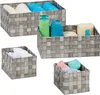 Relaxdays Aufbewahrungskorb 4er Set, geflochten, Körbchen Produktbild-Vorschau 1