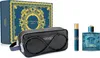 A gift set containing Versace Eros Pour Homme Eau De Parfum, a travel spray, and a toiletry bag. Náhled obrázku produktu