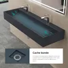 doporro Vasque à Poser Gris Noir Mat avec Bonde Lavabo de Voir les images du produit 4