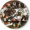 Wanduhr - Rund - Glasuhr - Abstraktion modern - 30x30cm - Produktbild-Vorschau 1