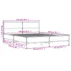 Möbel Bettgestell Grau Sonoma 140x200 cm Holzwerkstoff und Produktbild-Vorschau 9