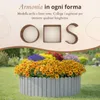 Floranica Bordura per Giardino in legno 40 x 200 cm Argento Anteprima dell’immagine prodotto 4