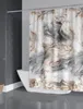 Tenda doccia tessile marmo marrone grigio bianco 200x200 Anteprima dell’immagine prodotto 1