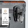Close-up of a black storage box with a lock and key, featuring marketing text about privacy and security. Anteprima dell’immagine prodotto