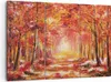 Bild auf Leinwand - Leinwandbild - 3 Teile - Herbst Wald Produktbild-Vorschau 1