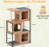 A diagram of a multi-level cat tree with dimensions and weight capacity indicated. Podgląd zdjęcia produktu