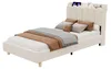 Lit tapissé, lit simple, lit pour enfant 90 x 200 cm, lit Voir les images du produit 17
