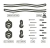 Diagram showing the components and specifications of a hammock mounting system. Anteprima dell’immagine prodotto