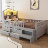 Letto a castello per bambini Merax 90x200 cm con LED e 4 Anteprima dell’immagine prodotto 4