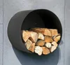 DanDiBo Kaminholzregal Innen Metall Schwarz Rund Wand 50 cm Produktbild-Vorschau 3
