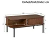 Table basse Merax avec portes coulissantes et pieds en Voir les images du produit 7