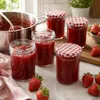 48er Set Marmeladenglas 435ml Einmachglas TO82 Deckel rot Produktbild-Vorschau 2