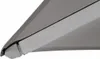 A close-up view of the edge of a gray awning, showing the white support structure and the fabric edge. Produktbild-Vorschau