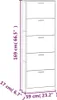 vidaXL Schuhschrank Braun Eichen-Optik 59x17x169 cm Produktbild-Vorschau 6