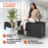 Polyratanový úložný box černý 122 x 56 x 61cm s rukojeťmi a Náhled obrázku produktu 5