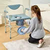 Toilettenstuhl Nachtkommode mit Herunterklappbaren Armen Produktbild-Vorschau 8