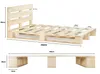 Lermowood Palettenbett 140 x 200 cm mit Kopfteil Natur Produktbild-Vorschau 3