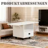 Couchtisch Ausziehtisch mit Rollen & Schubladen und  Produktbild-Vorschau 2