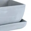 Keramický květináč 29 cm Obdélník Truhlík s podmiskou tmavě Náhled obrázku produktu 3