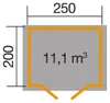Gartenhaus Vaduz 209, 28 mm Wandstärke mit Doppeltür - B x Produktbild-Vorschau 3