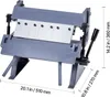 A metal sheet bending machine with dimensions indicated by text overlays. Voir les images du produit