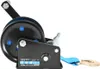 A black winch with a blue strap and a yellow hook, shown against a white background. Anteprima dell’immagine prodotto