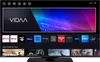 A smart TV screen displaying the VIDAA interface with various app logos and recommended content. Produktbild-Vorschau