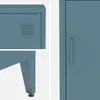 sweeek - Industrieller Nachttisch 1 Tür - Graublau Produktbild-Vorschau 4