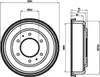 Bremstrommel Ø 303 mm HELLA passend für u.a. MITSUBISHI Produktbild-Vorschau 8