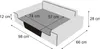 A diagram of a dog bed with dimensions indicated. Anteprima dell’immagine prodotto