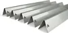 A set of six stainless steel heat plates for a grill, arranged diagonally on a white background. Podgląd zdjęcia produktu