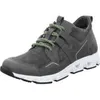 A single gray shoe with white soles and green laces is shown against a white background. Produktbild-Vorschau
