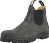 A single gray leather boot is shown against a white background. Voir les images du produit