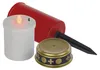 Grabkerze LED rot 7x12,5 cm IP44 batteriebetrieben Produktbild-Vorschau 1