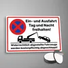 Ein- und Ausfahrt freihalten Schild PVC Hartschaumplatte Produktbild-Vorschau 6