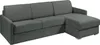 Ecksofa mit Matratze - Ecke wechselbar - Stoff - Grau - Produktbild-Vorschau 2