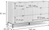 Sideboard  Vicco Eliza Weiß 42 x 81 cm mit 7 Schubladen, Produktbild-Vorschau 7