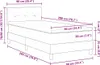 vidaXL Lit boxspring avec matelas gris clair 90 x 200 cm Voir les images du produit 8