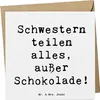 Mr. & Mrs. Panda Grußkarte Spruch Schwestern Liebe - Weiß - Produktbild-Vorschau 1