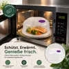 3er Set Mikrowellenhauben Ø 26 x 11 cm – Transparente Produktbild-Vorschau 3