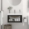 vidaXL Koupelnový rám s umyvadlem Black Iron Náhled obrázku produktu 2